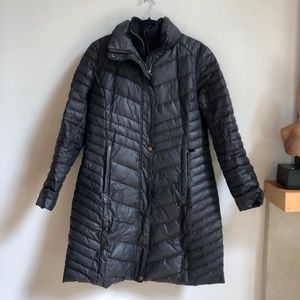 Marc New York by Andrew Marc Black Down Faux Fur Hooded Puffer Coat